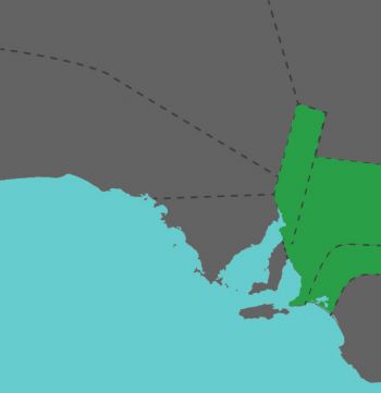 Map of regions: Central Districts, Mt Lofty Ranges & Adelaide Plains, Flinders Ranges, Murray Valley